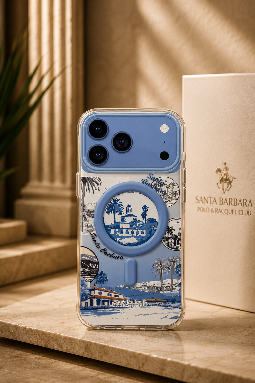 Original Polo Santa Barbara Prism Series MagSafe Case for iPhone 18 / 17 Pro Max - Luxury Design Shockproof Cover