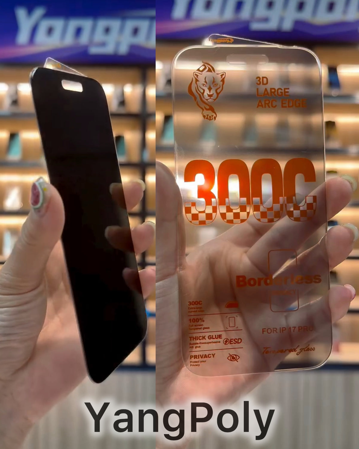 XMART 8K Borderless Super Curved Diamond Glass - Clear & Privacy for iPhone