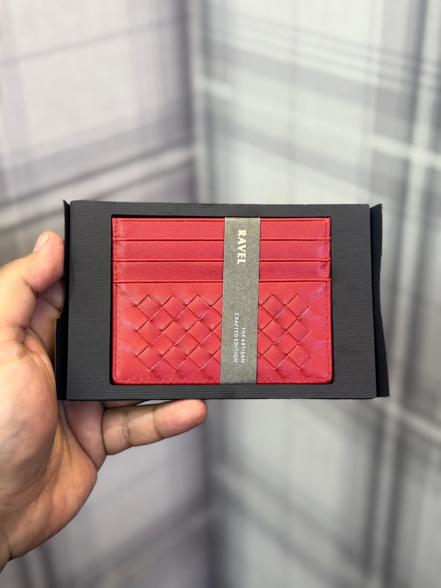 Original Polo Ravel Card Wallet Maroon Genuine leather