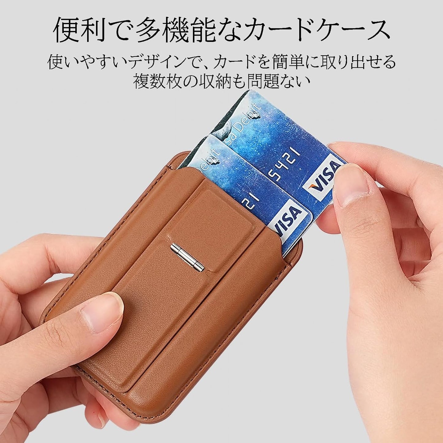 MagSafe Leather Wallet with Kickstand