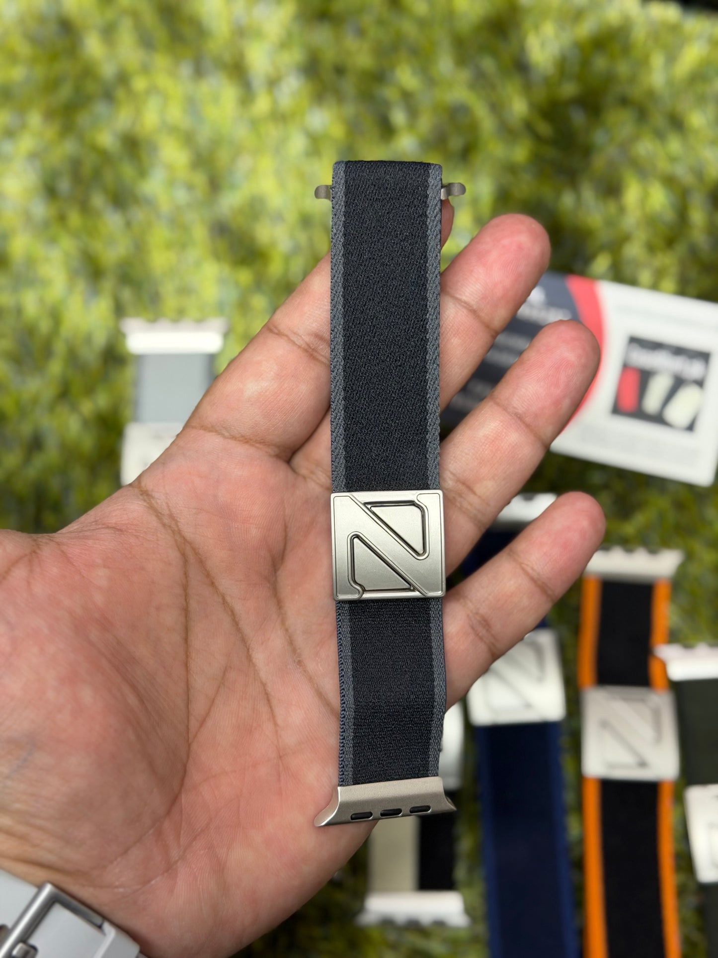 Stretch Nylon N Magnetic Buckle Loop Band for Apple Watch from 42mm to 49mm