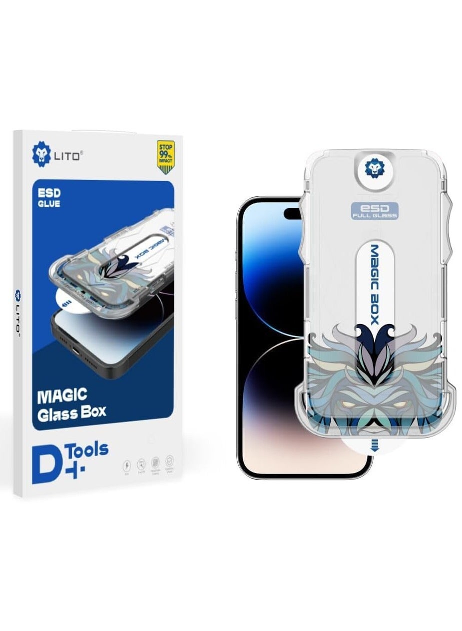 LITO Magic Glass Screen Protector Box With Applying Kit - Clear, Privacy & Matte for Apple iPhone | D+ Tools Series