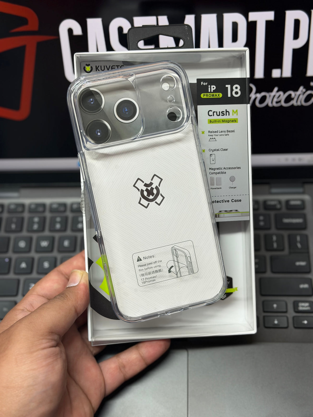 Kuvete Ice Crystal Series Clear Case for iPhone 18 Pro Max - Slim Shockproof Soft Cover with Anti-Yellowing Technology