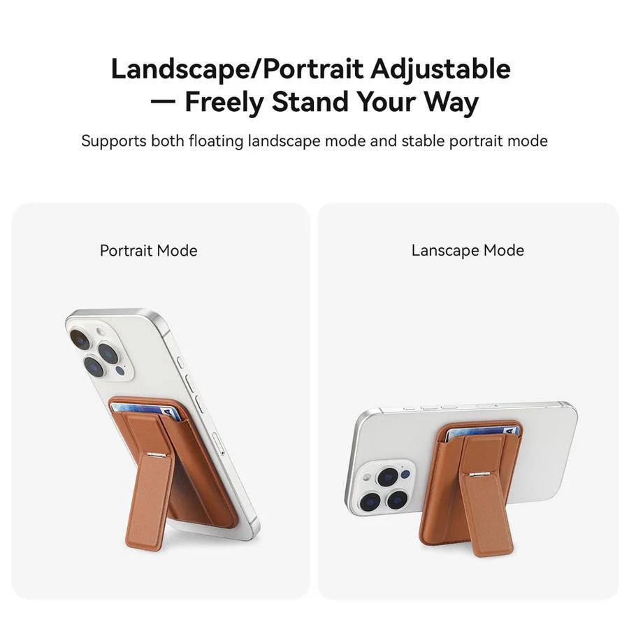 MagSafe Leather Wallet with Kickstand