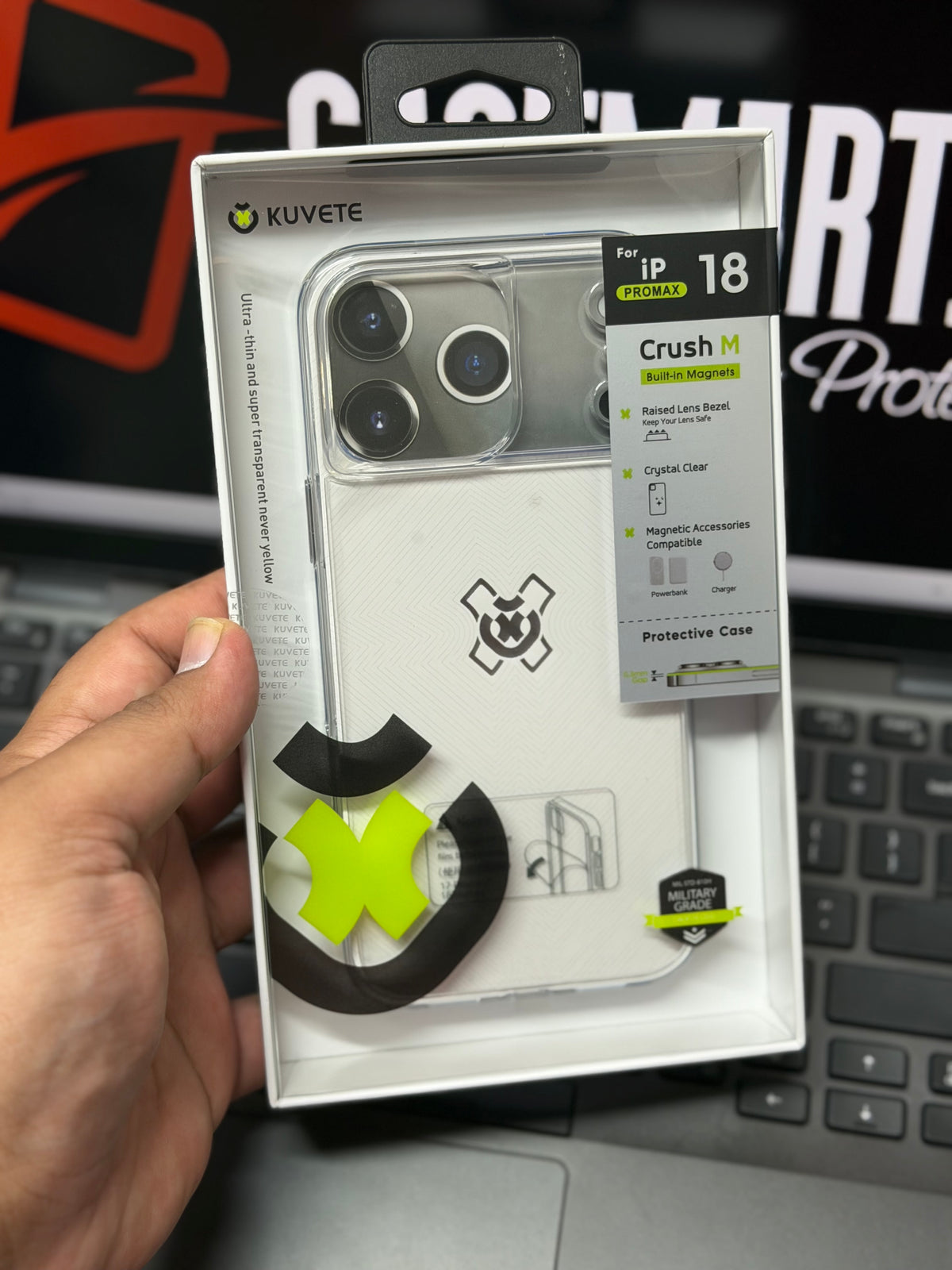 Kuvete Ice Crystal Series Clear Case for iPhone 18 Pro Max - Slim Shockproof Soft Cover with Anti-Yellowing Technology