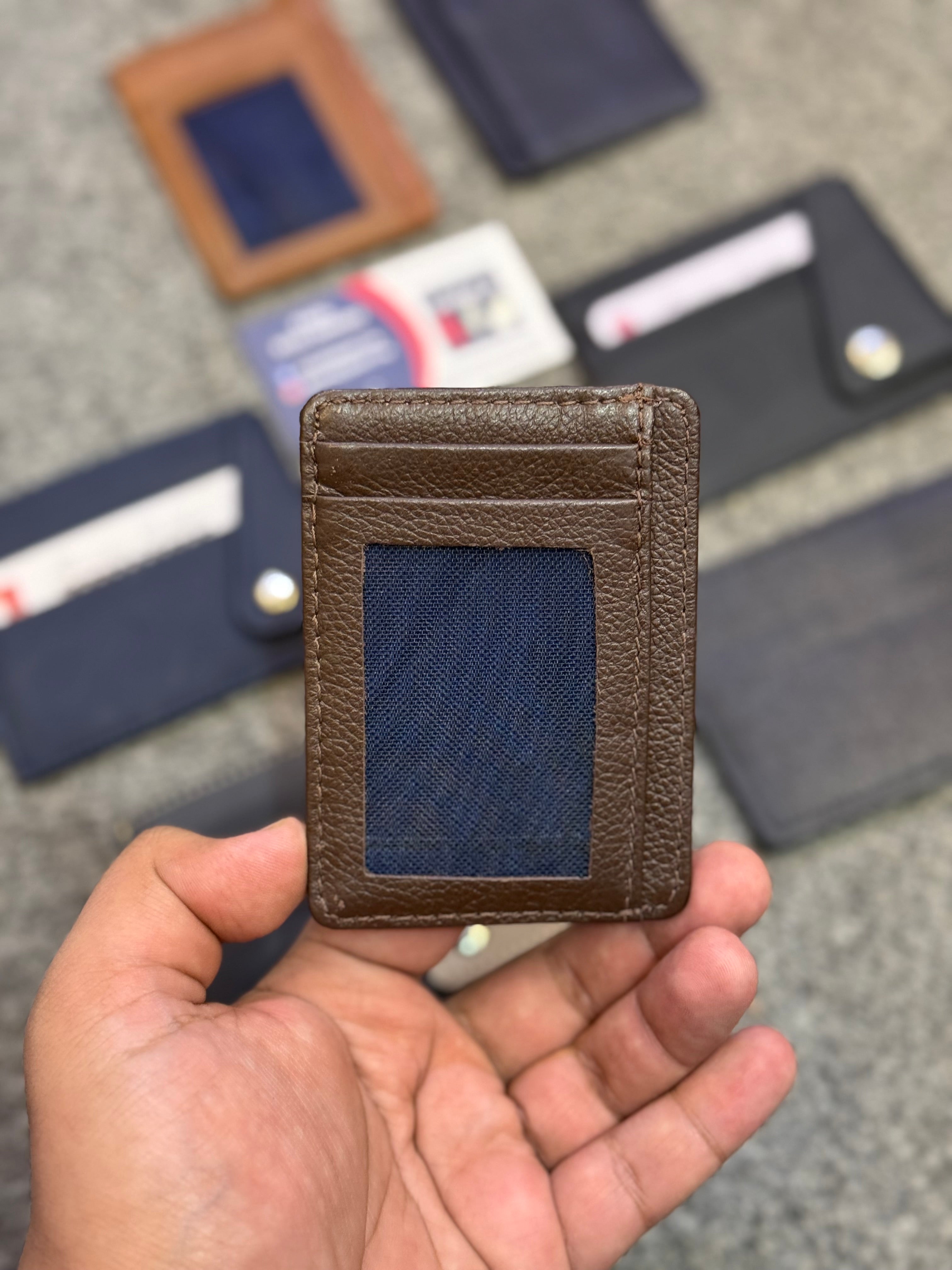 Mini Card Holder Wallet Umber