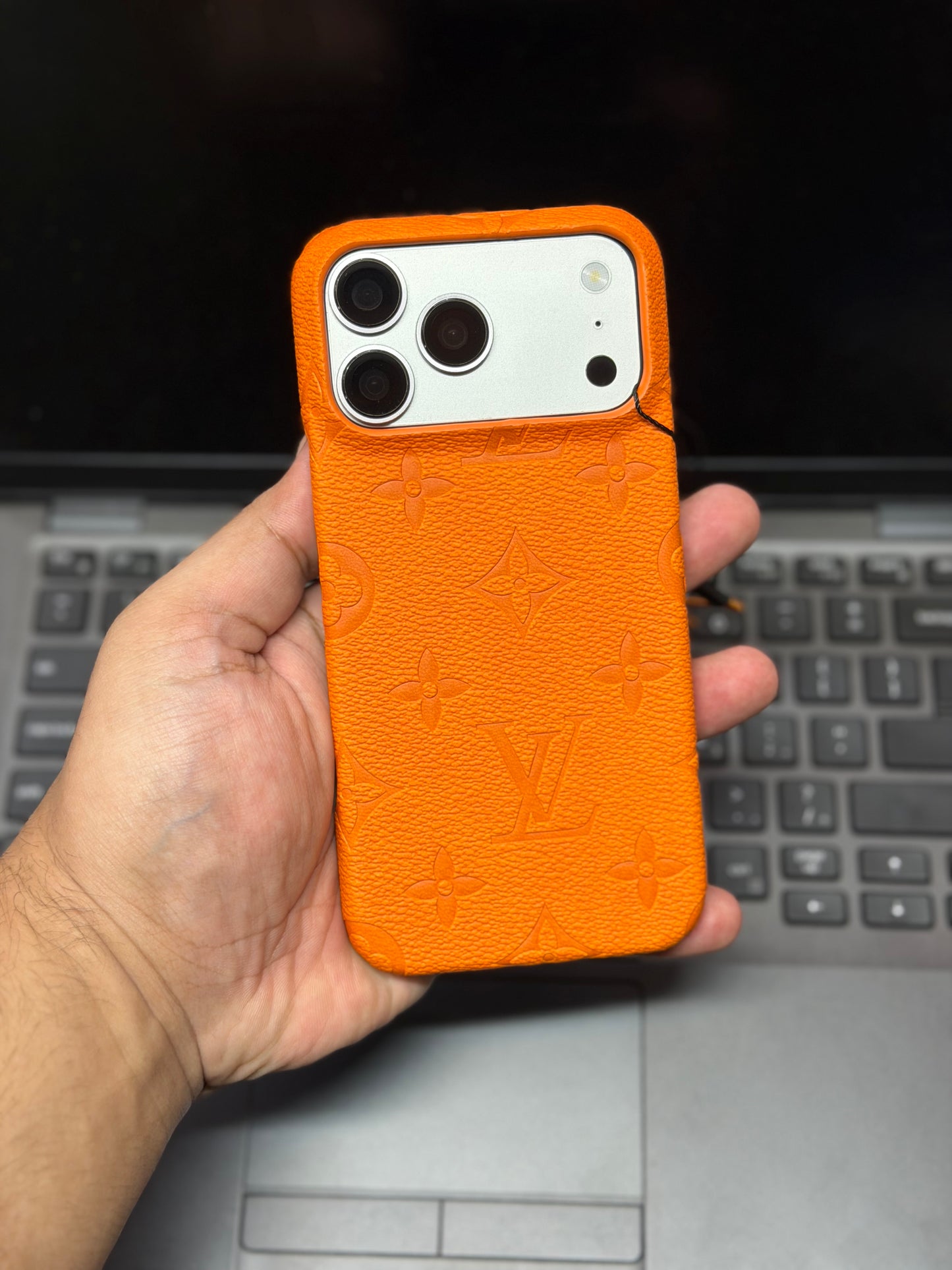 Luxury LV Branded Premium Side Cut Leather Case for iPhone
