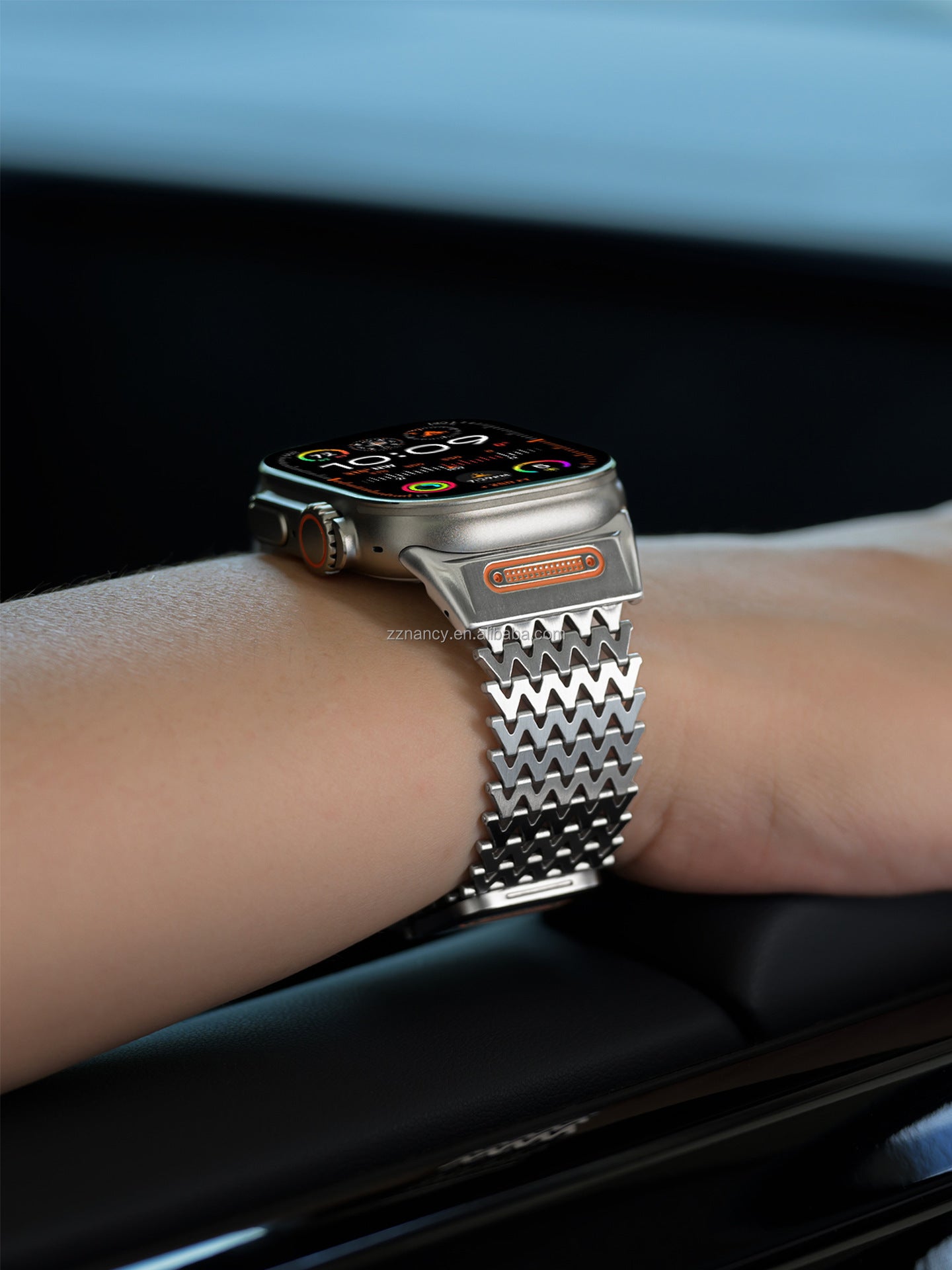 Tactical Wave Apple Watch Rugged Stainless Steel Magnetic Milanese Mesh Loop Strap Mechanical Lugs (44/45/46/49 Mm)