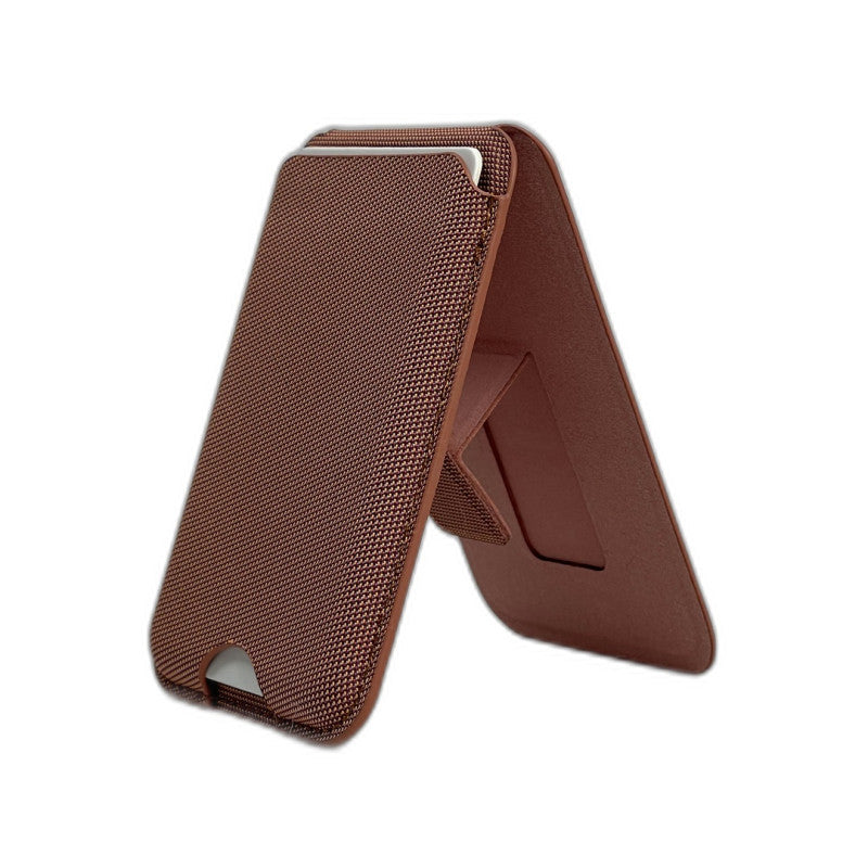 Snap on Phone Stand + Fabric Wallet - MagSafe TechWoven Slim Card Holder