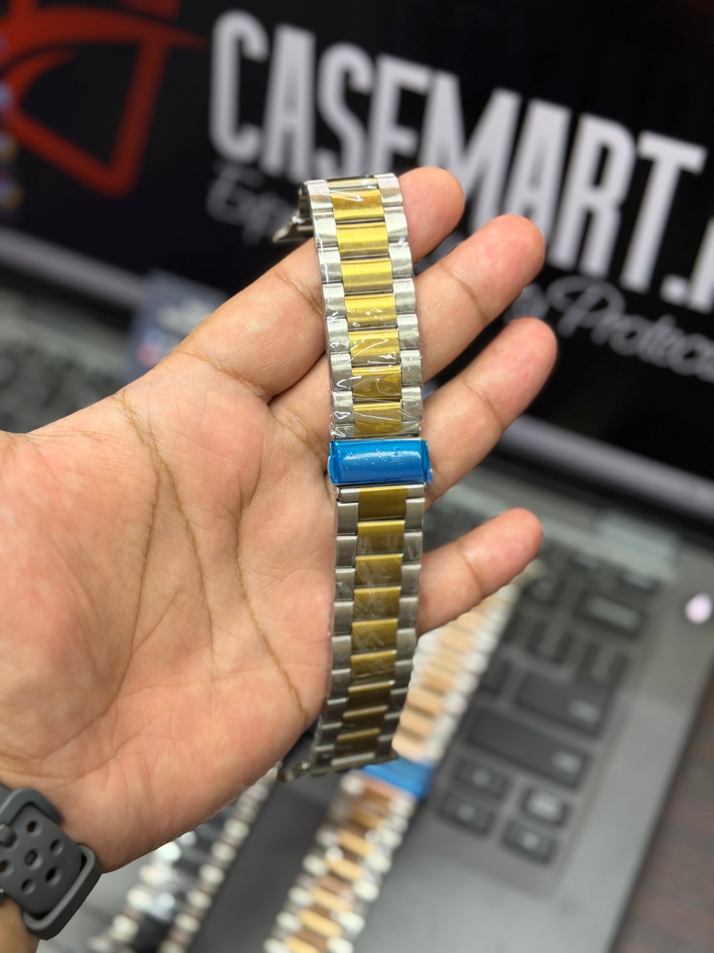 Luxury Rolex Metal Two-Tone Bracelet Chain  - Apple Watch 42 to 49 mm