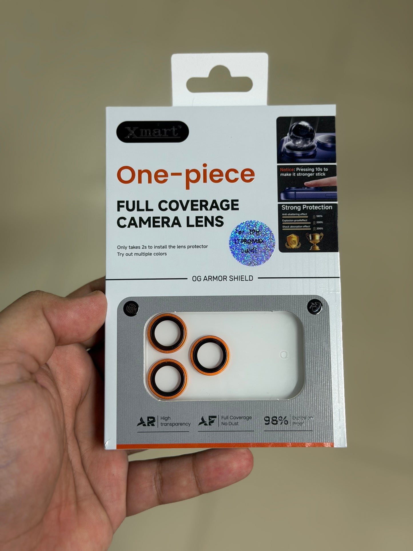 Xmart Full Coverage Metallic Lens One-Piece Armor Cover