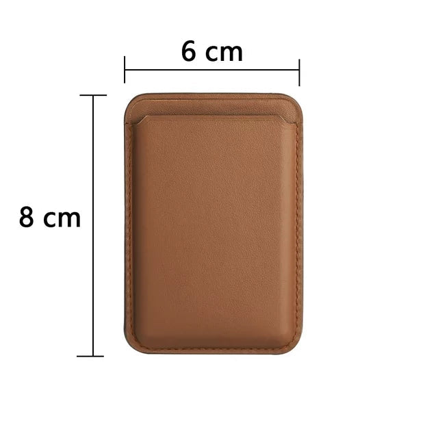 Premium Leather MagSafe Wallet - Magnetic Card Holder for Phone