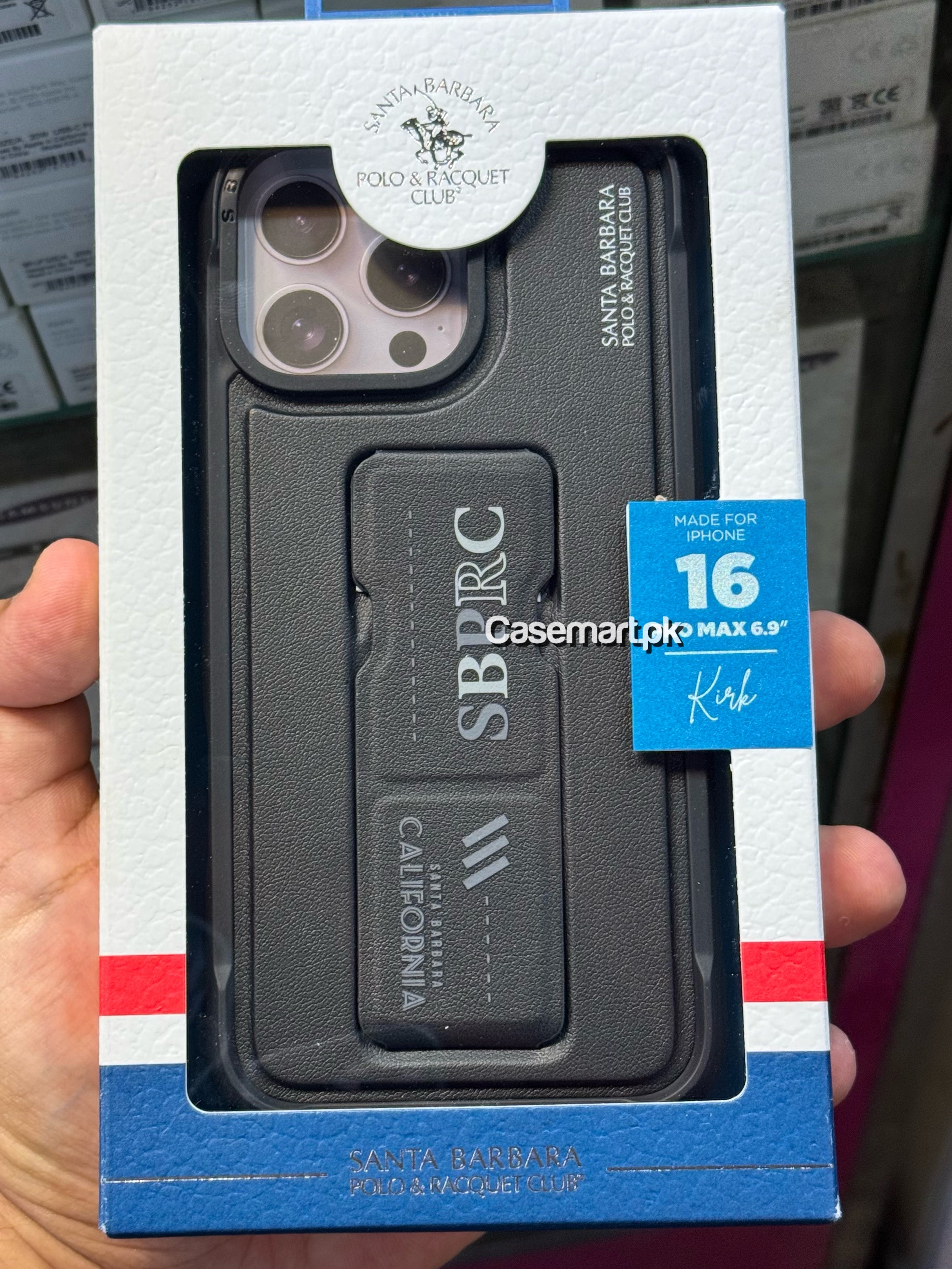 Polo Santa barbara original Kirk series case in genuine leather in Apple iPhone 16 pro max