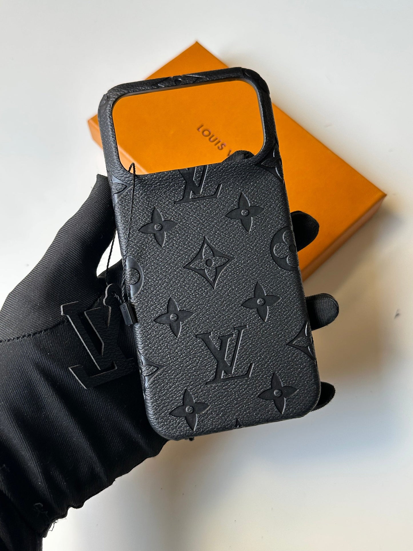 Luxury LV Branded Premium Side Cut Leather Case for iPhone