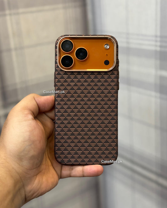 Real Carbon fibre cosmic orange case luxo like pitaka for Apple iPhone 17 pro max