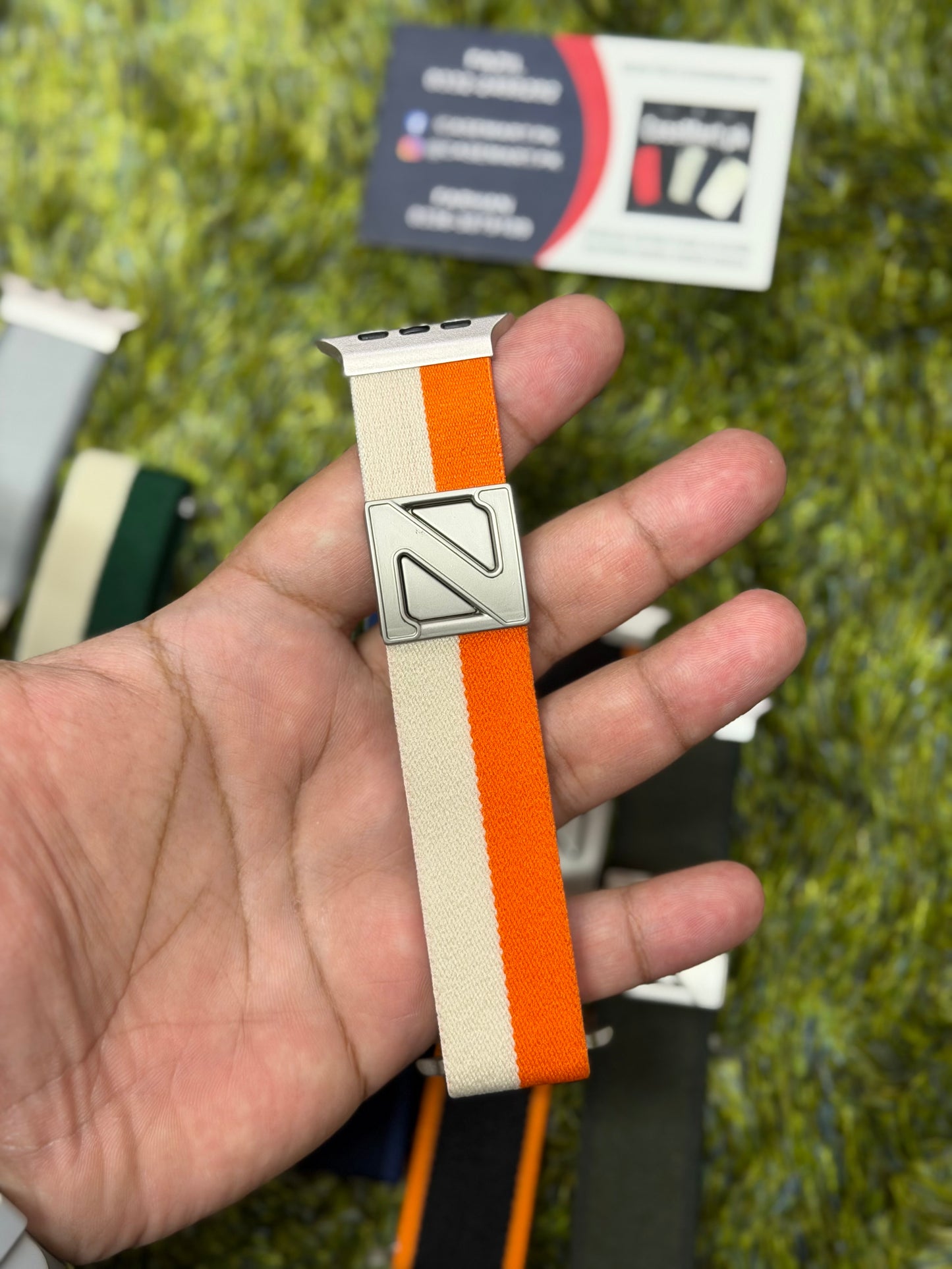 Stretch Nylon N Magnetic Buckle Loop Band for Apple Watch from 42mm to 49mm