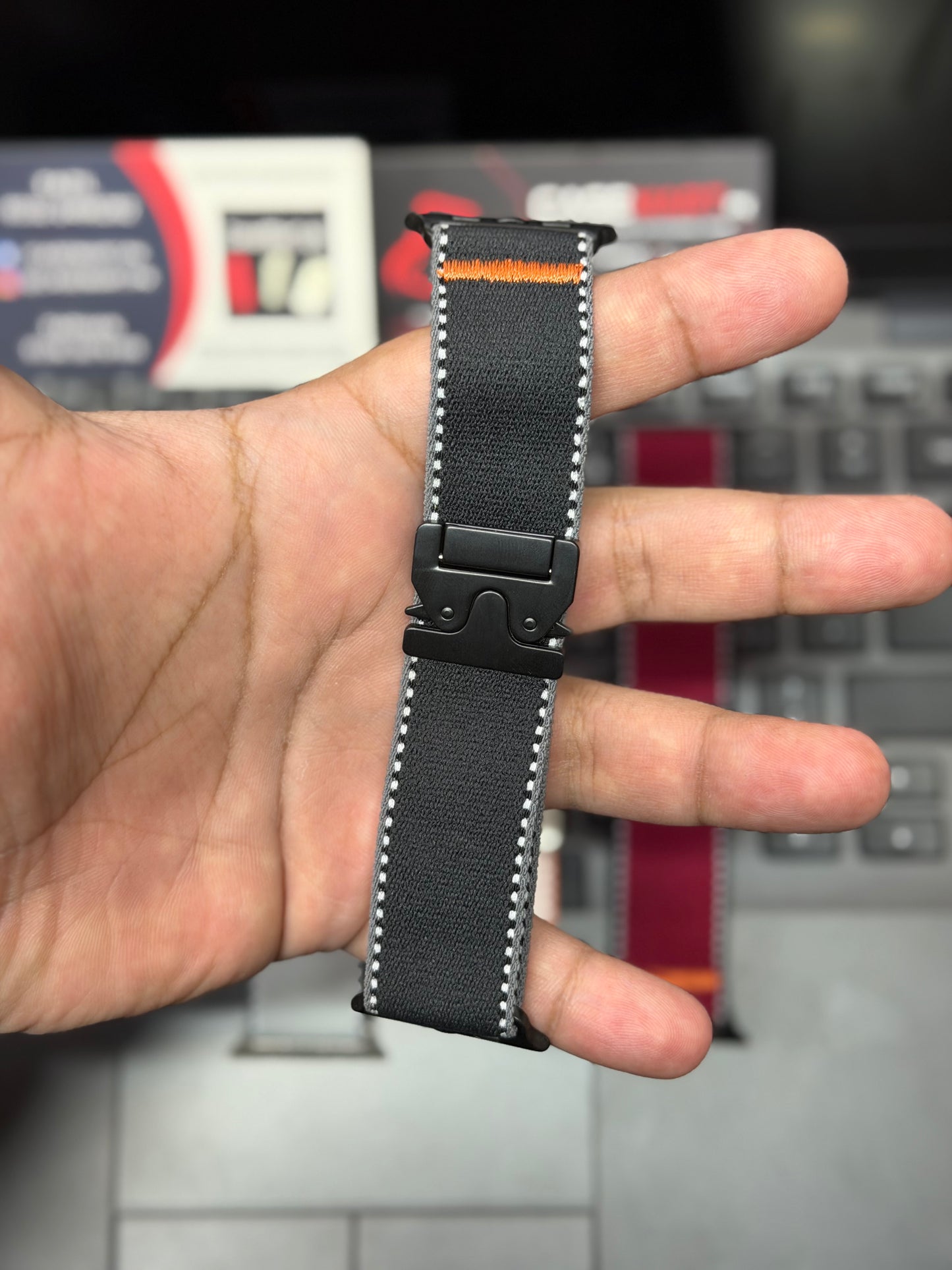 Nylon Wild Path Loop Band With Master Lock for Apple Watch 42 to 49 mm
