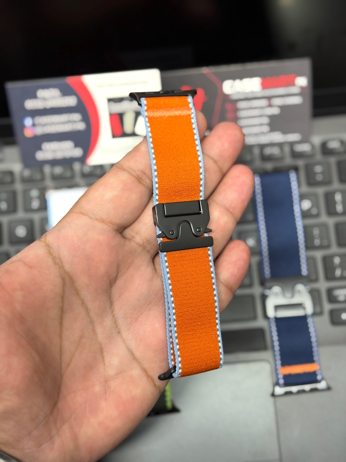 Nylon Wild Path Loop Band With Master Lock for Apple Watch 42 to 49 mm