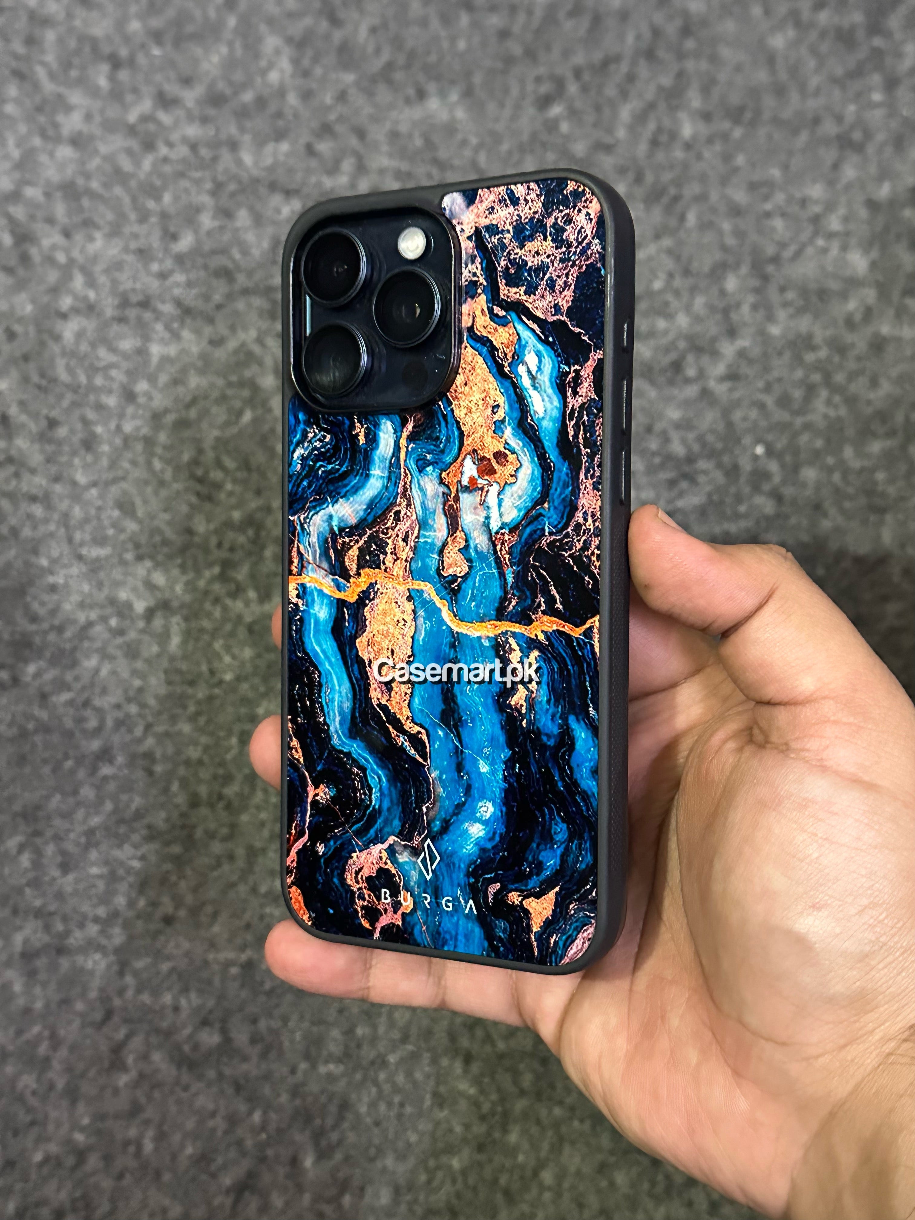 High quality printed case steel back soft tpu material sides