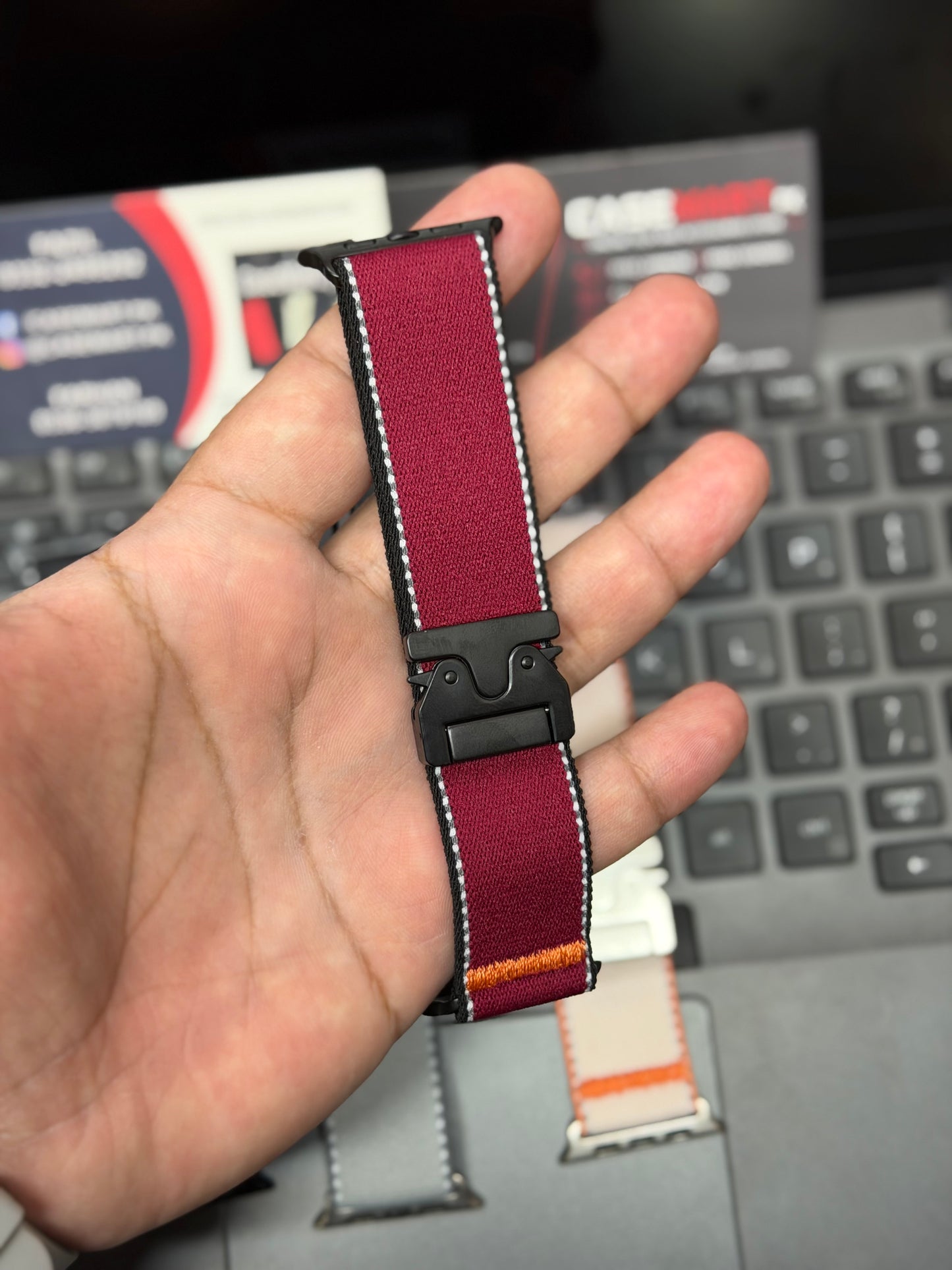 Nylon Wild Path Loop Band With Master Lock for Apple Watch 42 to 49 mm