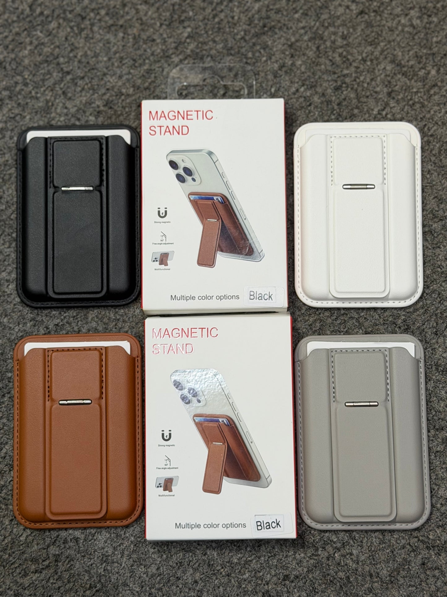MagSafe Leather Wallet with Kickstand