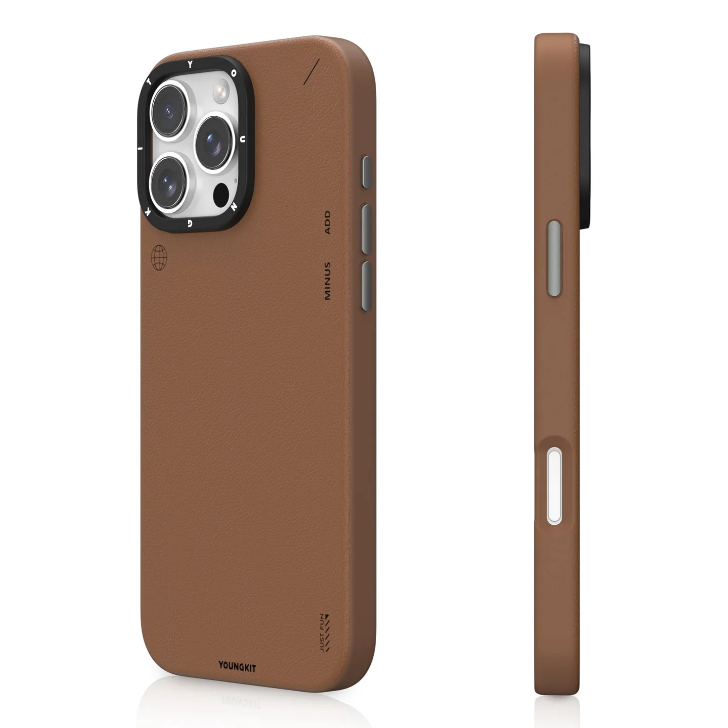 YoungKit Matte Leather Desert Brown 16 Pro Max