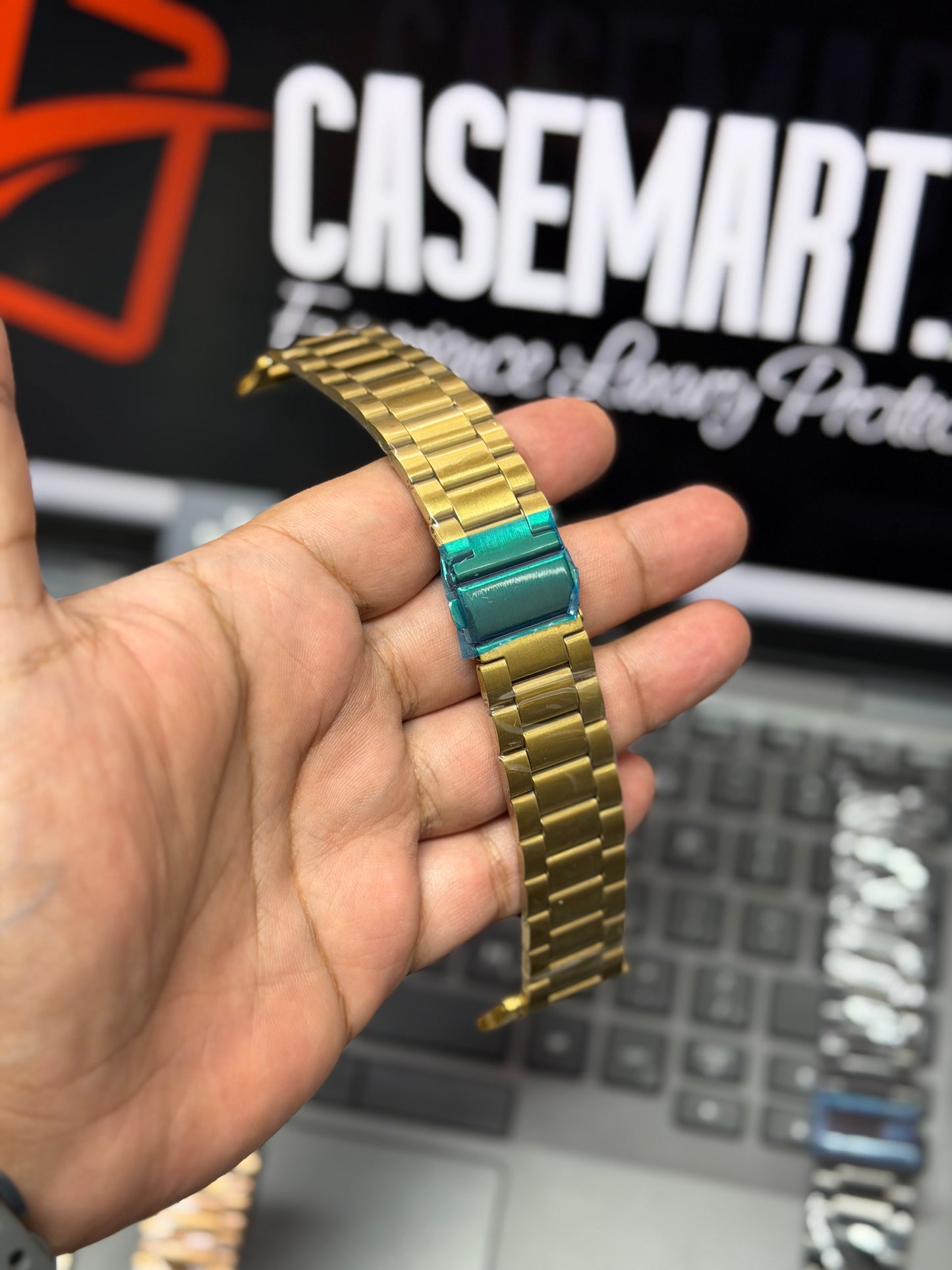 Premium Rolex Style Stainless Steel Chain Strap for Apple Watch 42 to 49 mm