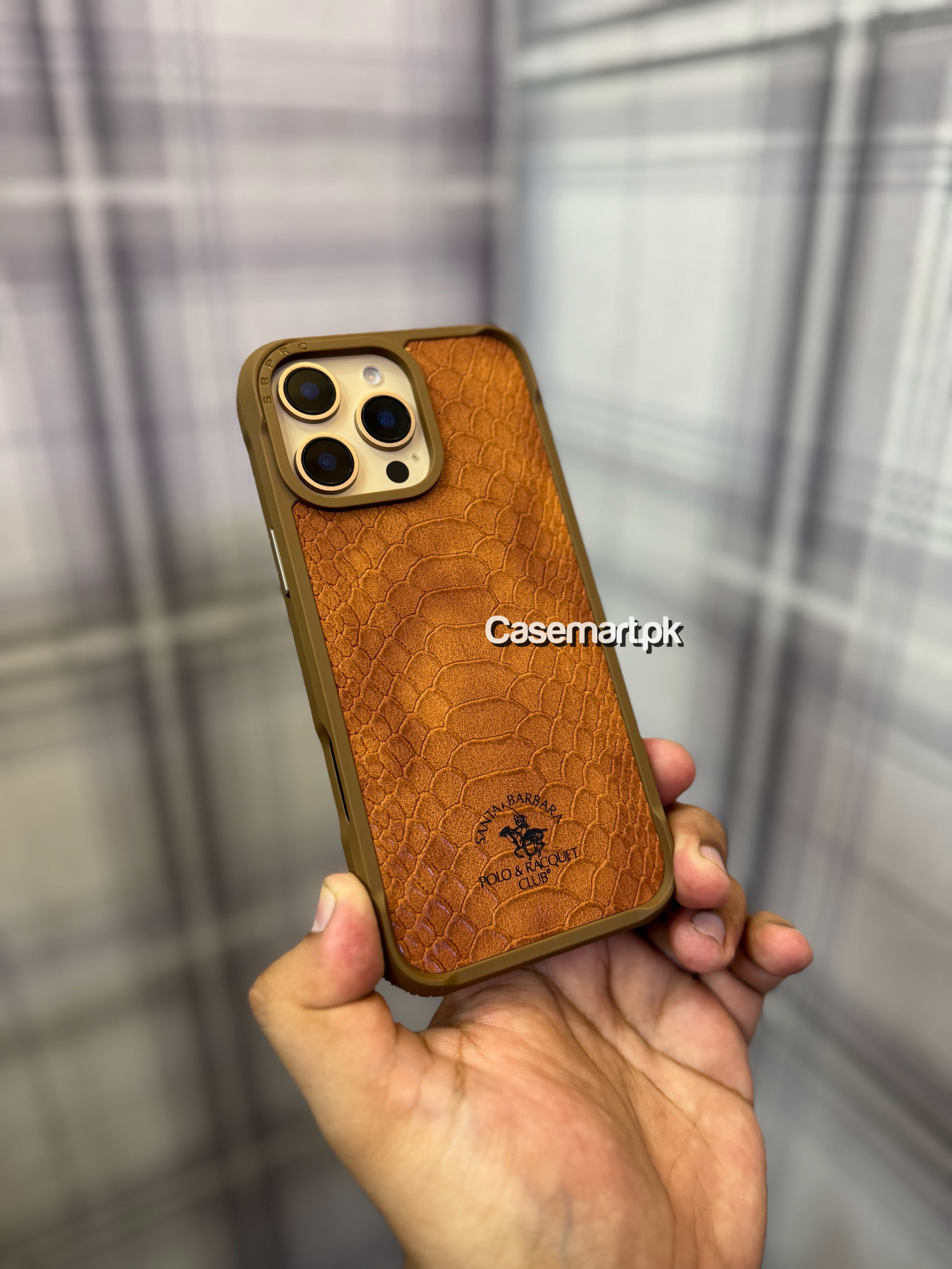 Polo knight case in genuine leather for apple iPhone 16 pro max