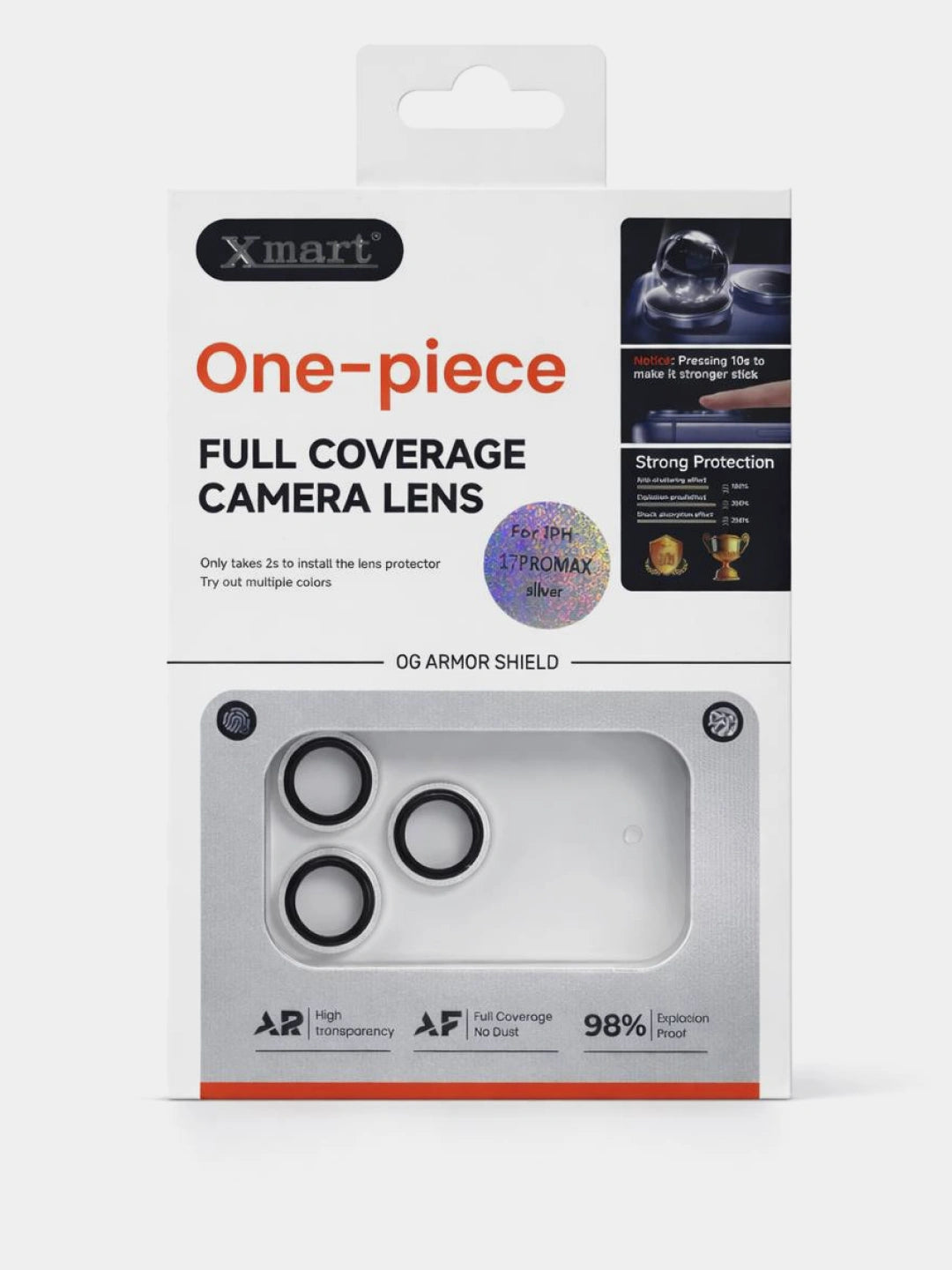 Xmart Full Coverage Metallic Lens One-Piece Armor Cover