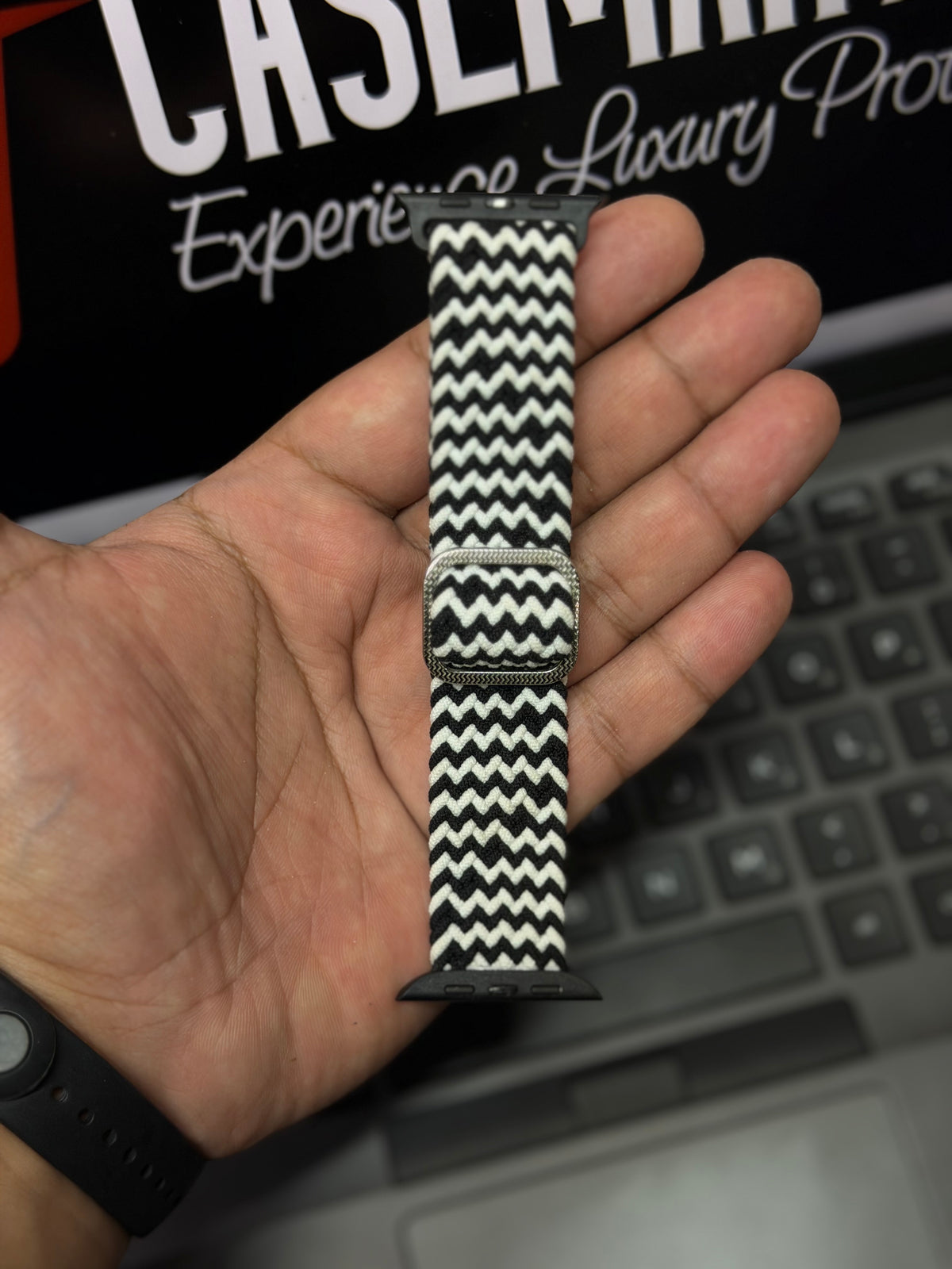 Braided Nylon Solo Loop Band with Adjustable Buckle for Apple Watch 42 to 49 MM