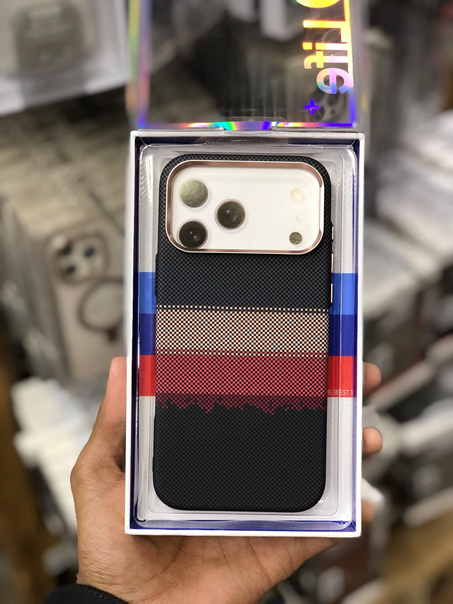 Luxo Carbon Fibre Kevlar For Cosmic Orange iPhone 17 series