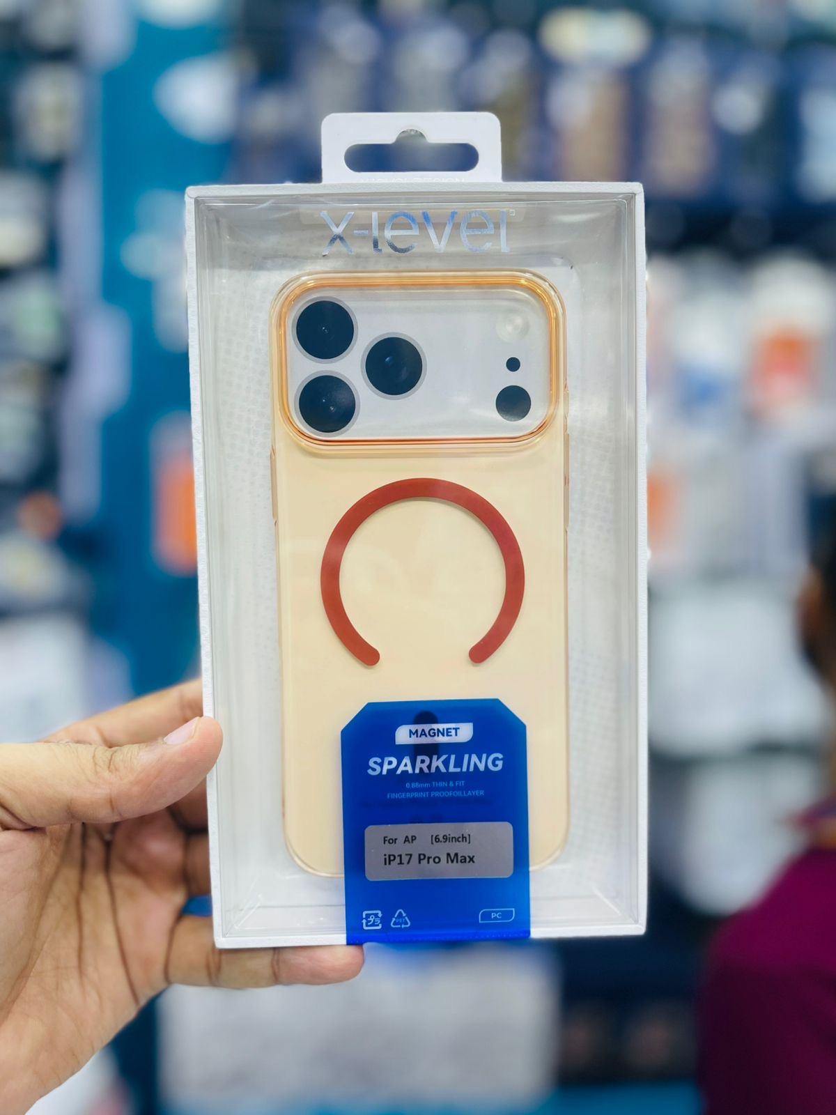 X Level Sparkling Case Cosmic Orange 17 Pro Max