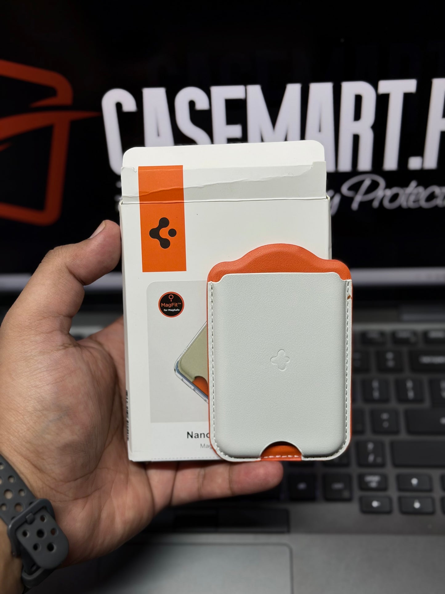 Spigen Nano Pop Leather MagSafe Wallet - Mag Fit Two-Tone Style Card Holder