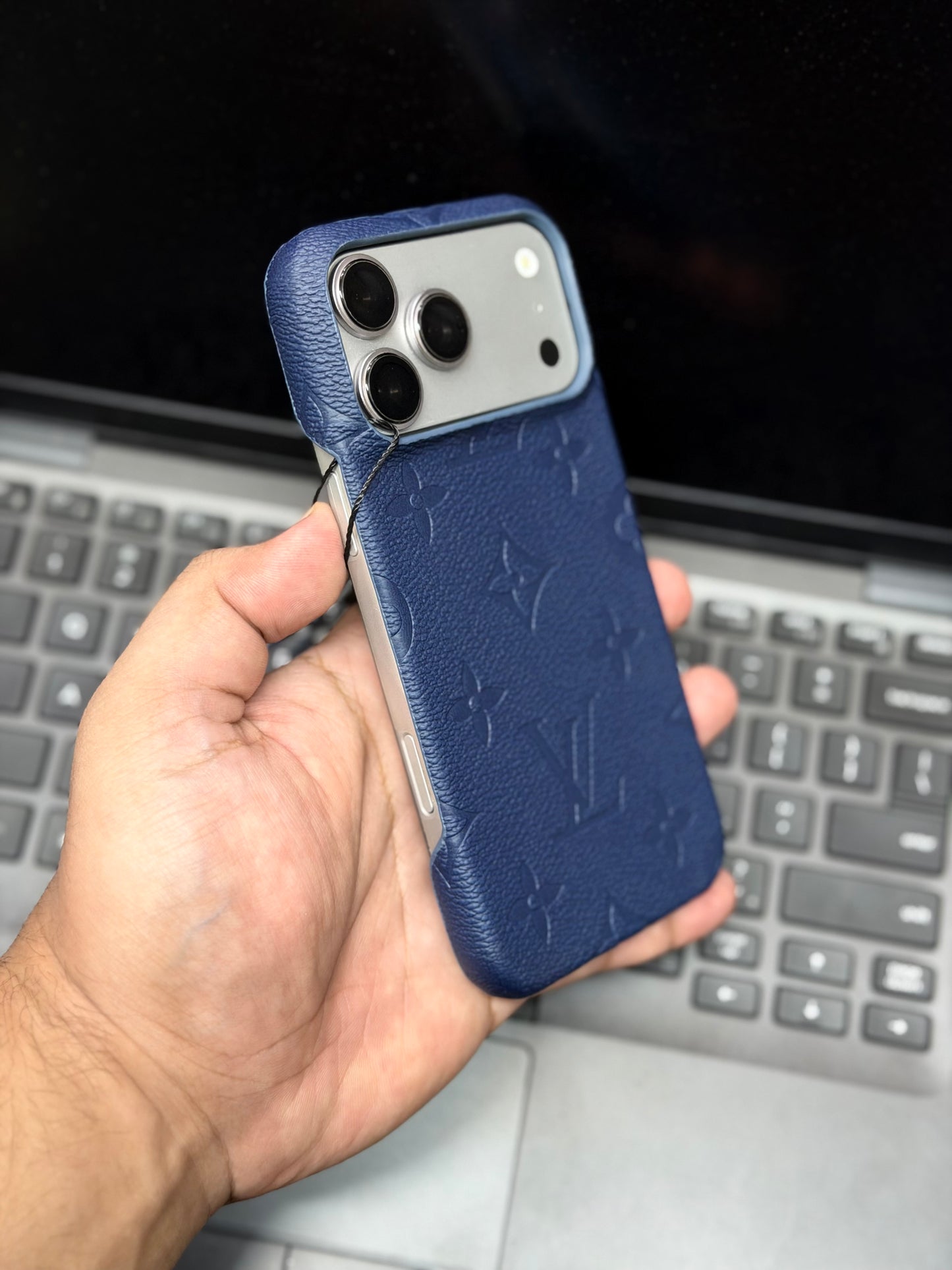 Luxury LV Branded Premium Side Cut Leather Case for iPhone