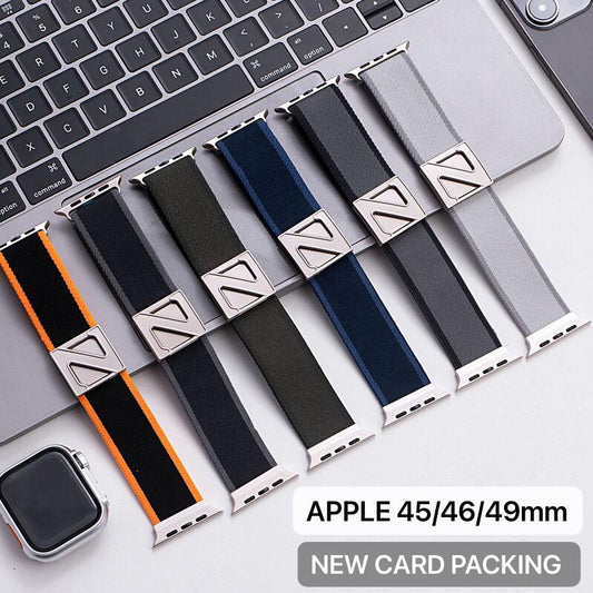 Stretch Nylon N Magnetic Buckle Loop Band for Apple Watch from 42mm to 49mm