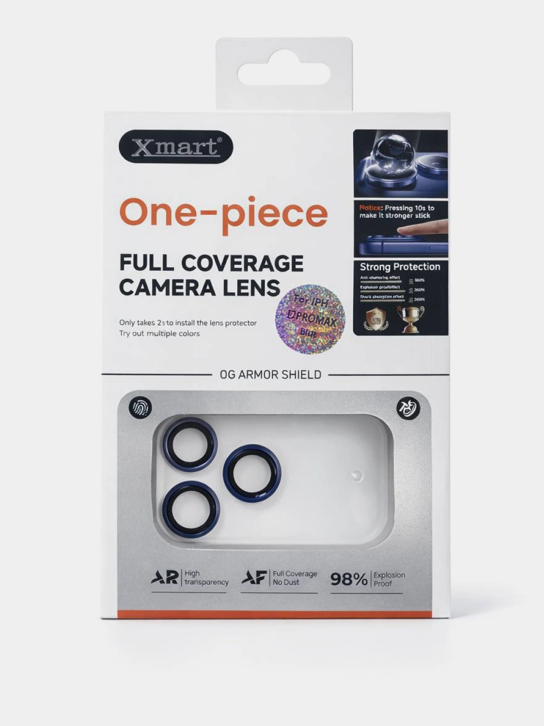 Xmart Full Coverage Metallic Lens One-Piece Armor Cover