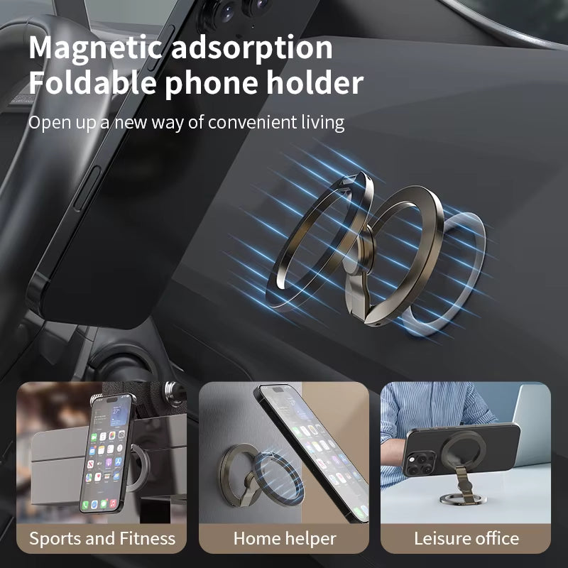 Zinc Alloy MagSafe Fidget Spinner & Phone Grip + 360 Tripod Stand