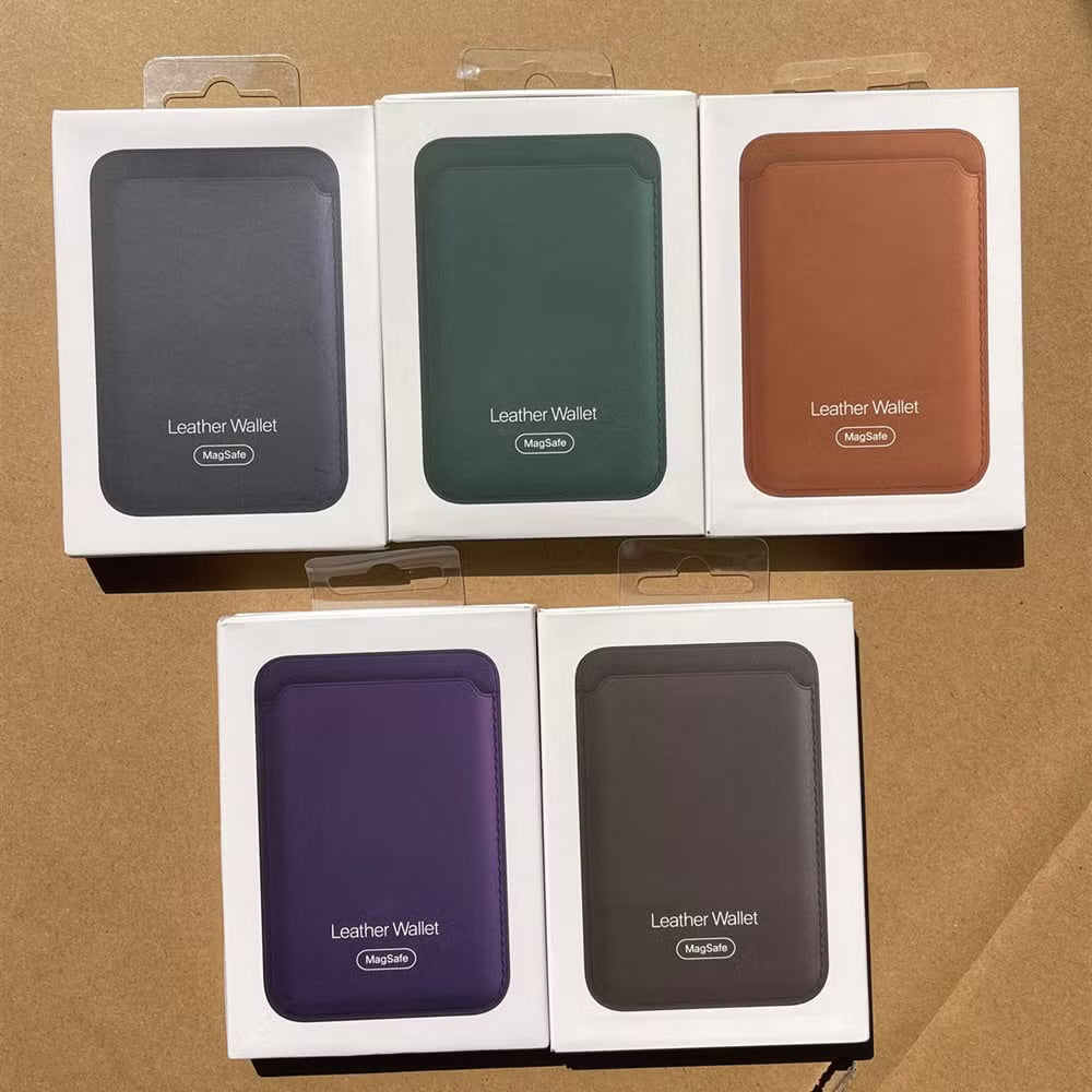 Premium Leather MagSafe Wallet - Magnetic Card Holder for Phone