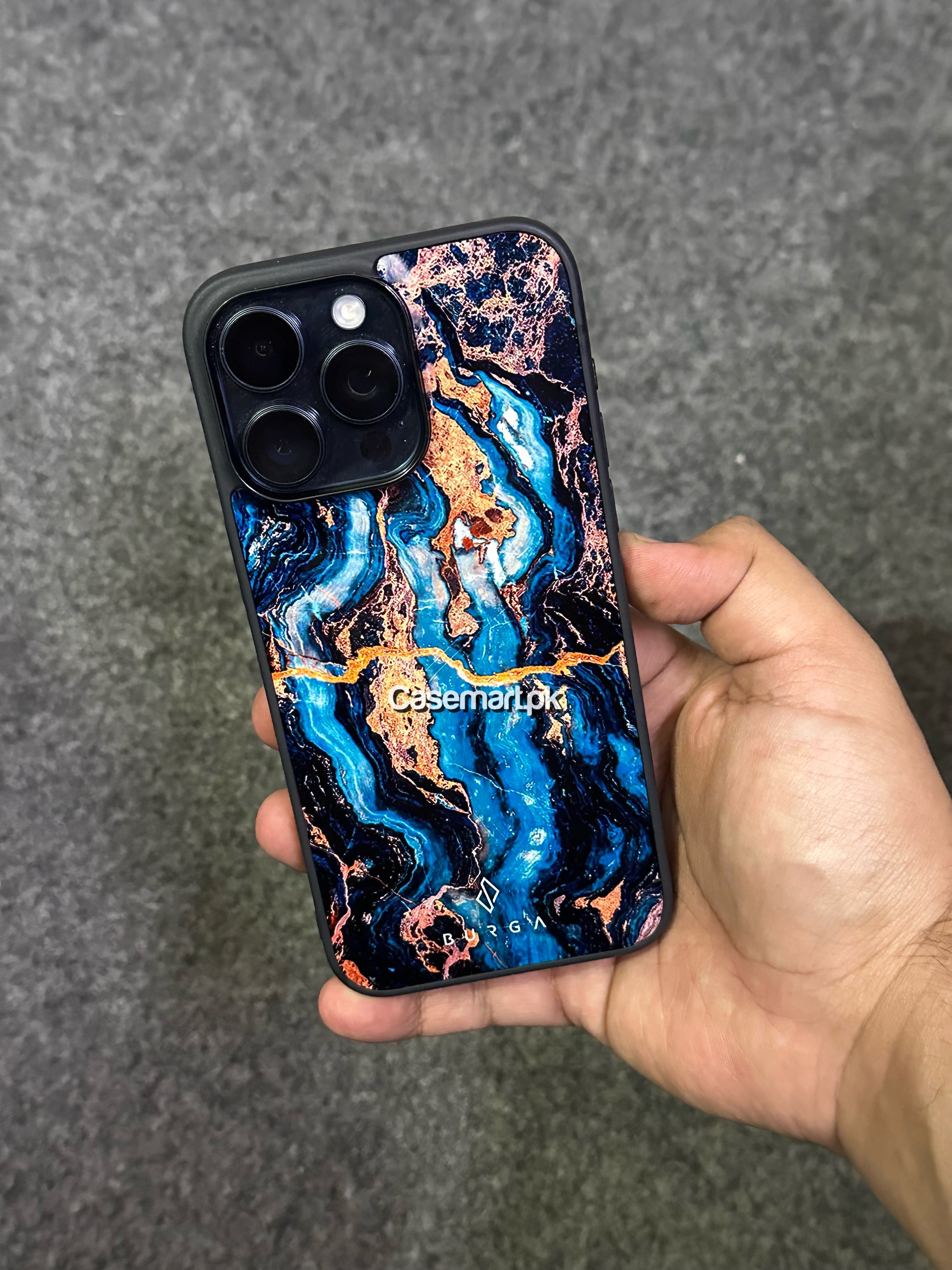 High quality printed case steel back soft tpu material sides