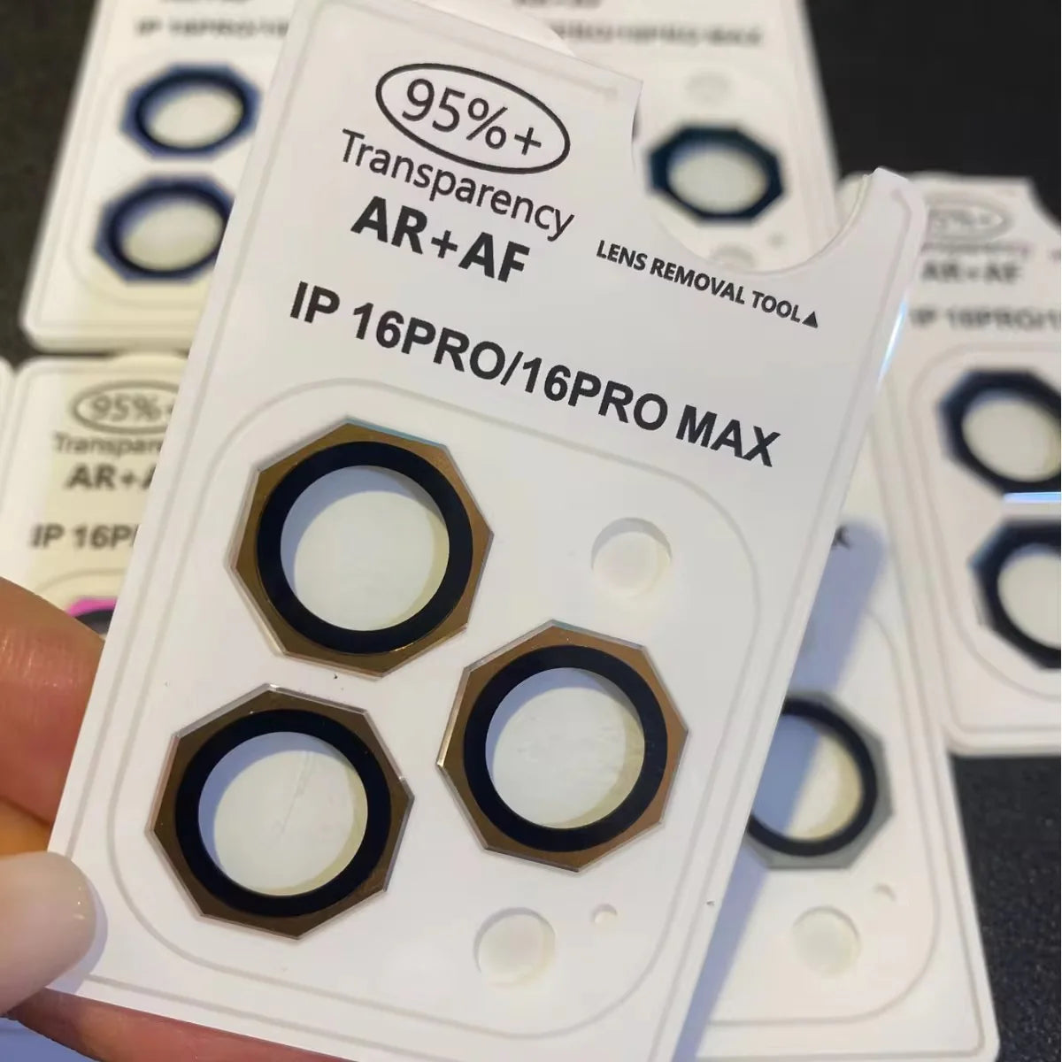 Metallic Octagonal Lens Rings for iPhone