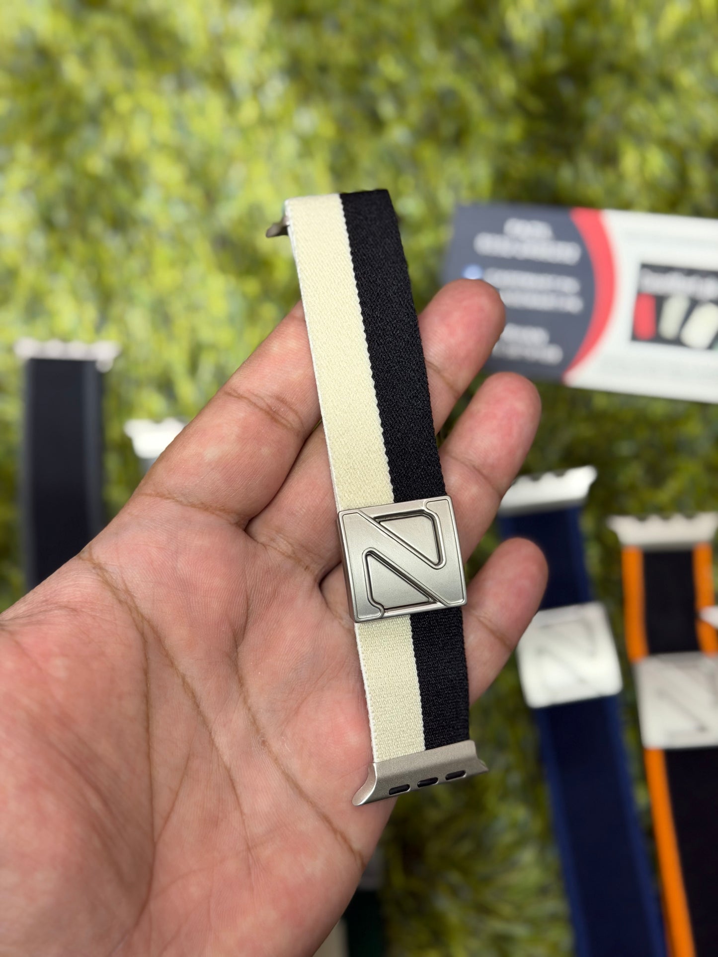 Stretch Nylon N Magnetic Buckle Loop Band for Apple Watch from 42mm to 49mm