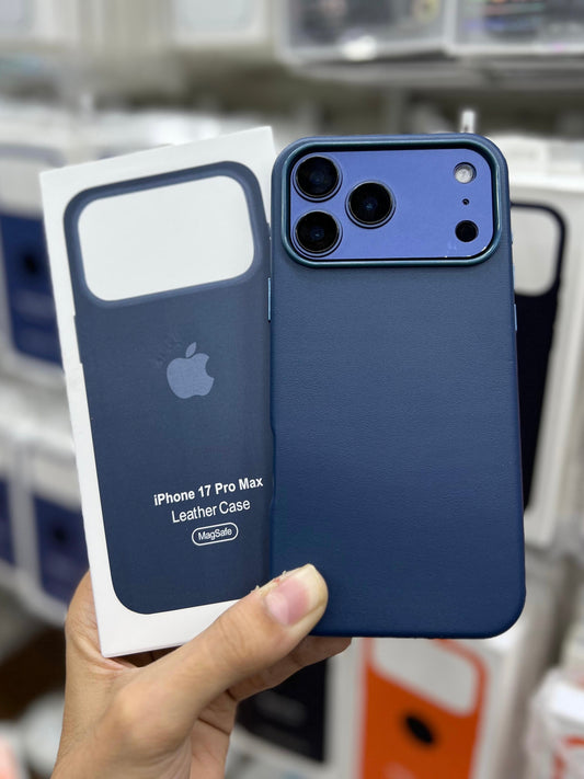 Apple Official MagSafe Leather Case Blue With Pop-Up