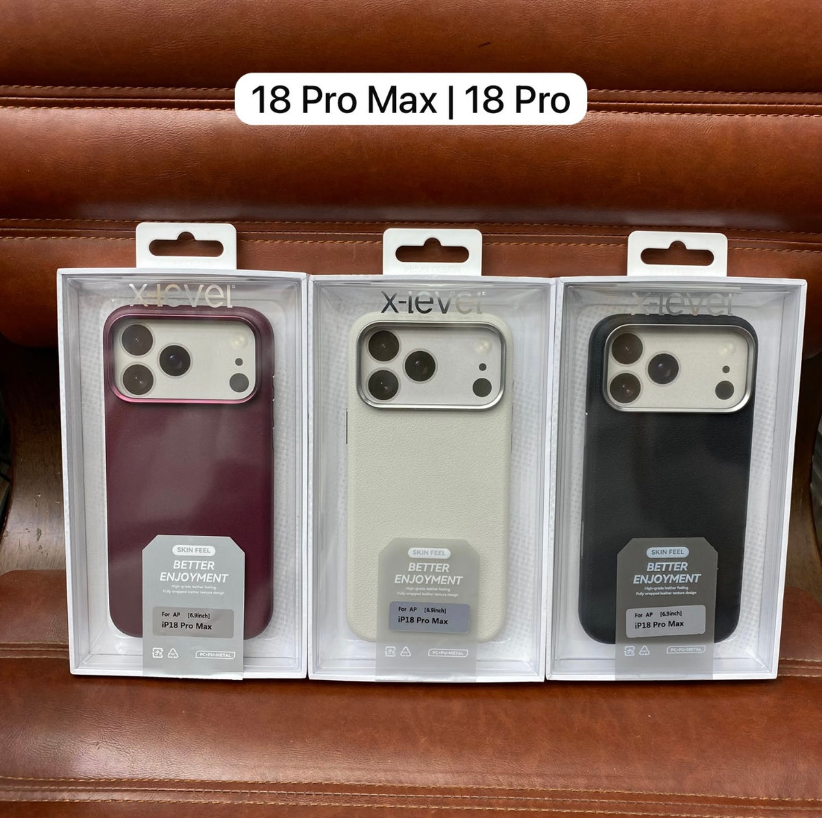 X-Level Skin Feel MagSafe Leather Case for iPhone 18/17 series