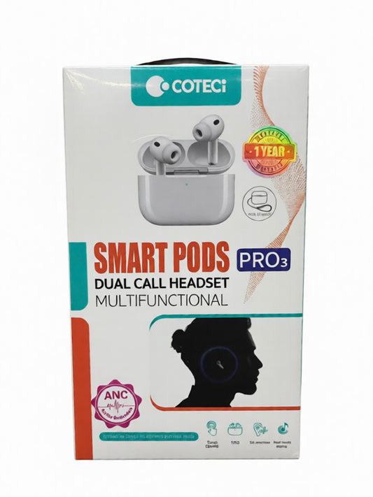 COTECi Smart Pods with Active Noise Cancellation Wireless Earbuds for Excellent Calling 1 Year Warranty