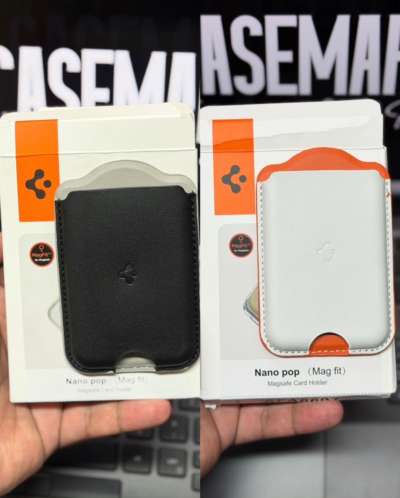 Spigen Nano Pop Leather MagSafe Wallet - Mag Fit Two-Tone Style Card Holder