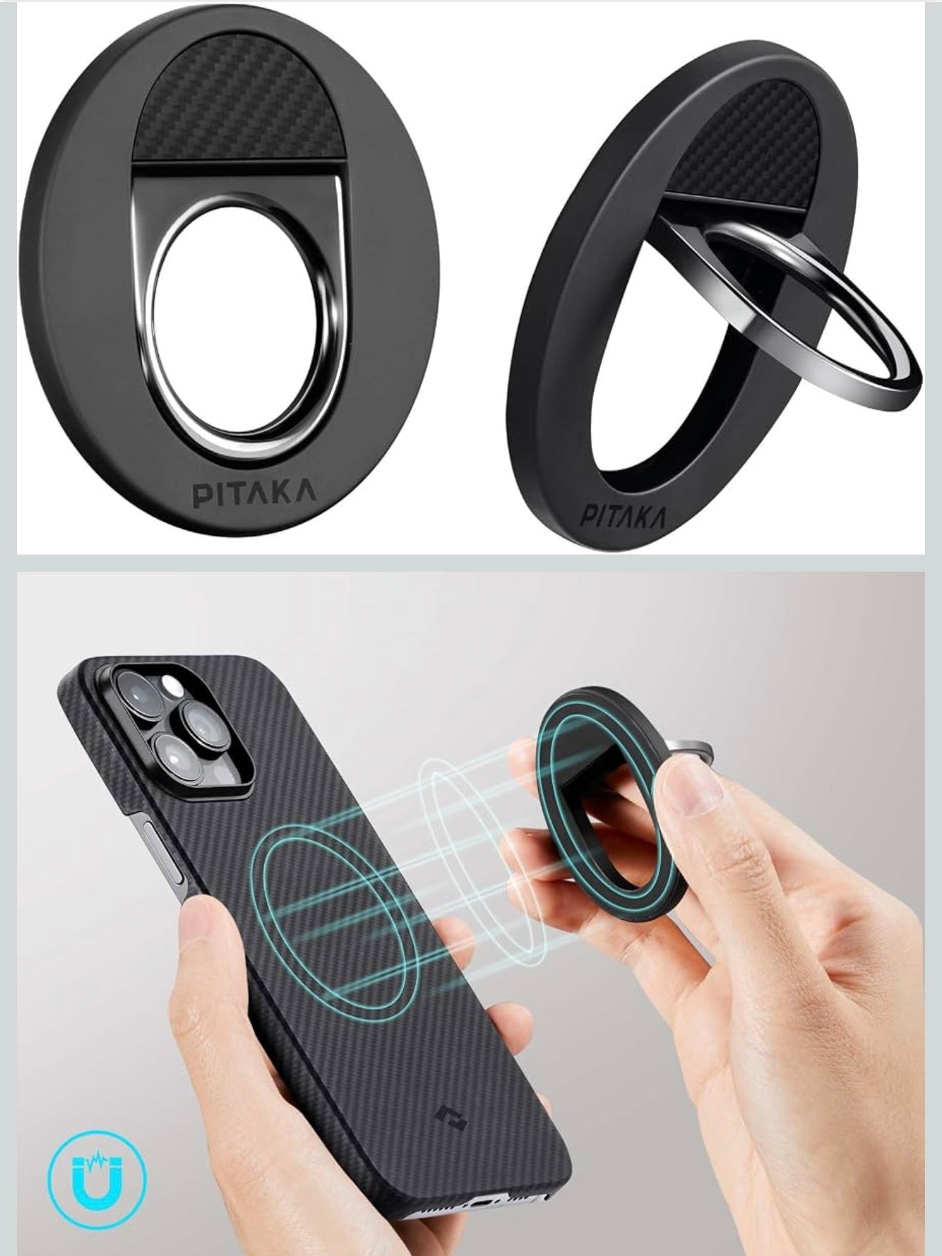 Njoyny MagSafe Grip Ring + Stand