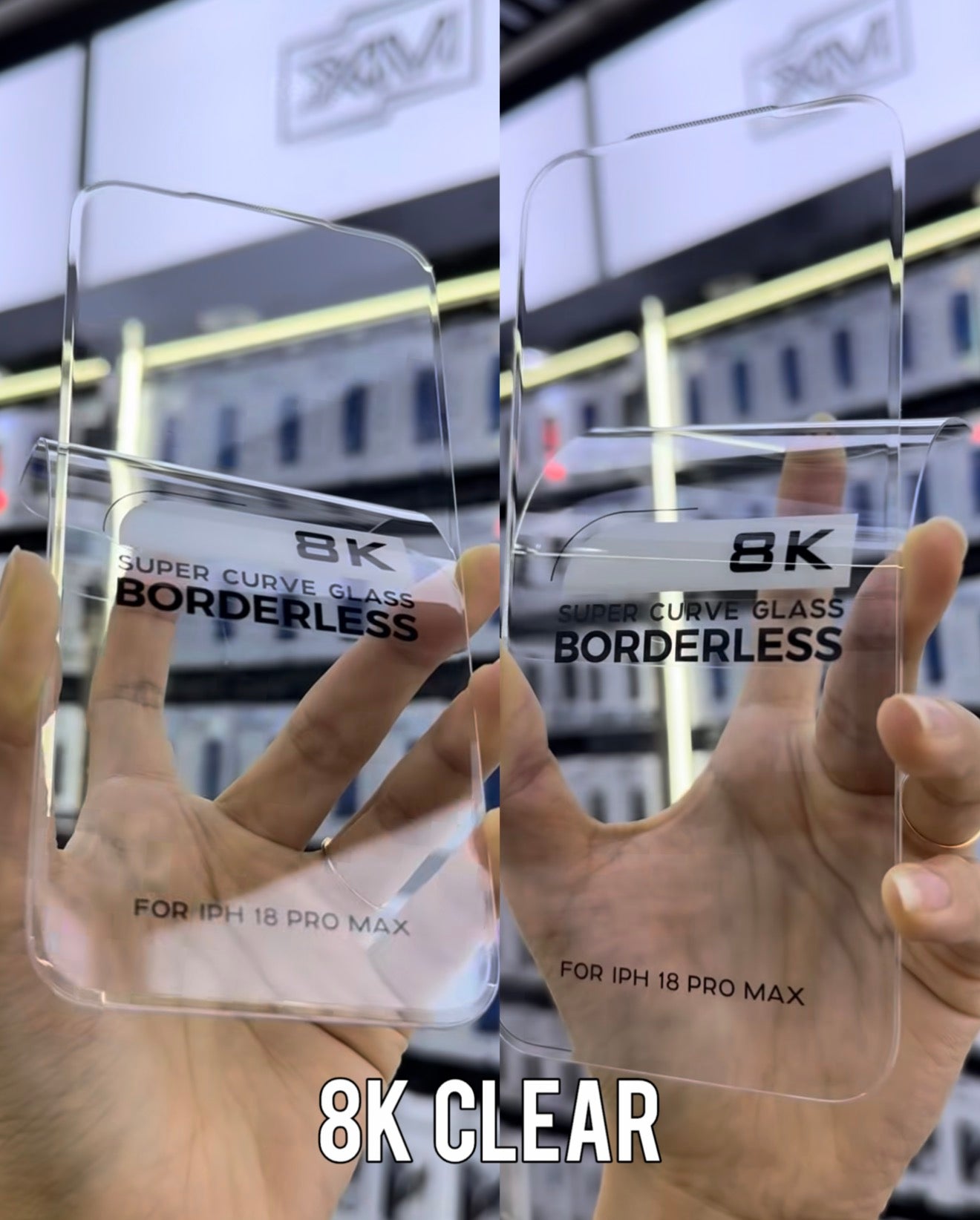 XMART 8K Borderless Super Curved Diamond Glass - Clear & Privacy for iPhone