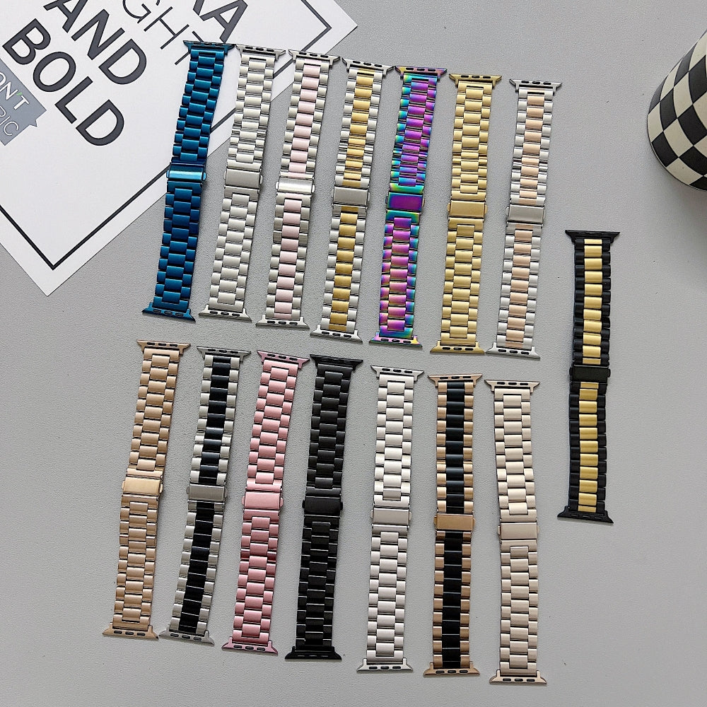 Luxury Rolex Metal Two-Tone Bracelet Chain  - Apple Watch 42 to 49 mm