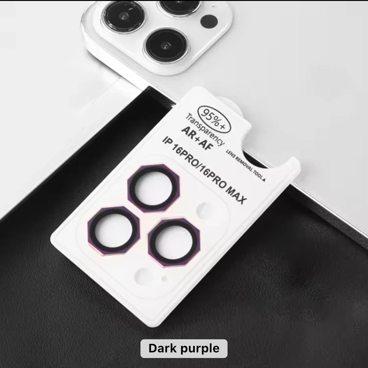 Metallic Octagonal Lens Rings for iPhone