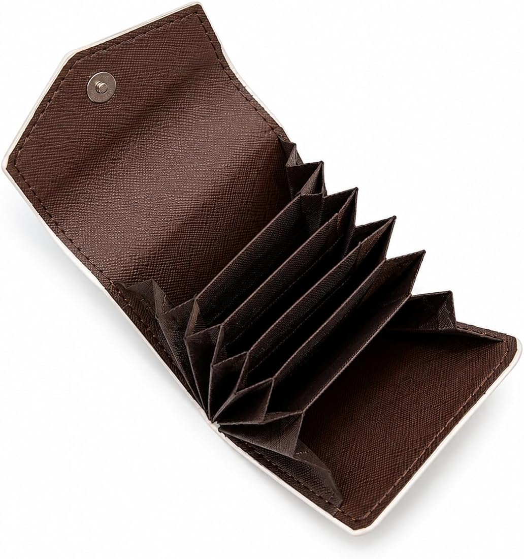 Luxury Branded Leather Slim Wallet - Premium Business Card Holder with Magnetic Closure